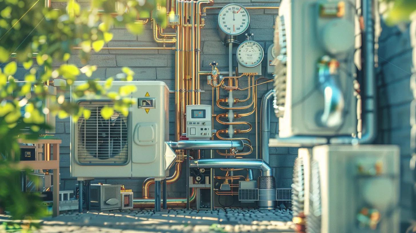 Visual representation of common HVAC components related to summer emergencies